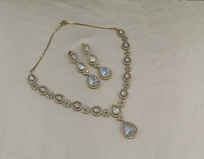 Antique Moissanite kundan necklace Indian Jewellery Hina Wedding Set