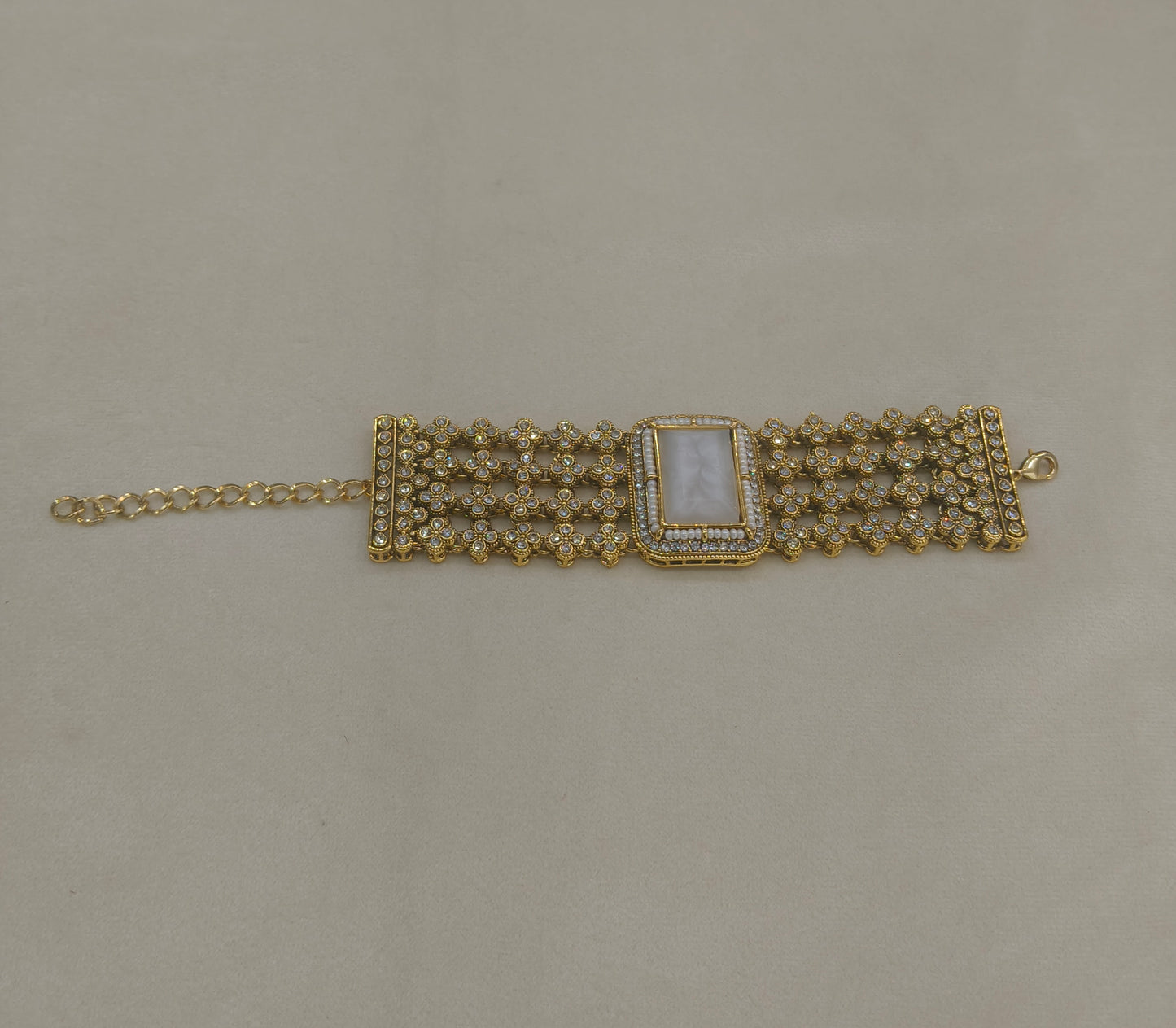 Indian Kundan Hand Bracelets Junia Jewellery