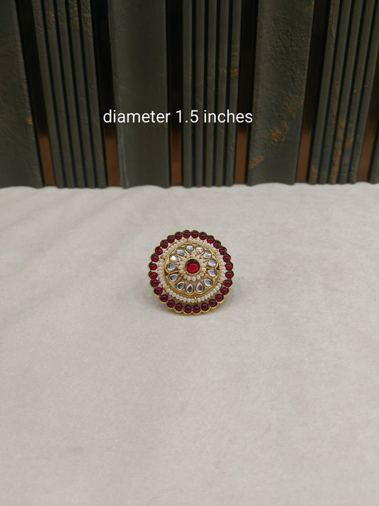 Kundan Adjustable Maira Indian Finger Rings