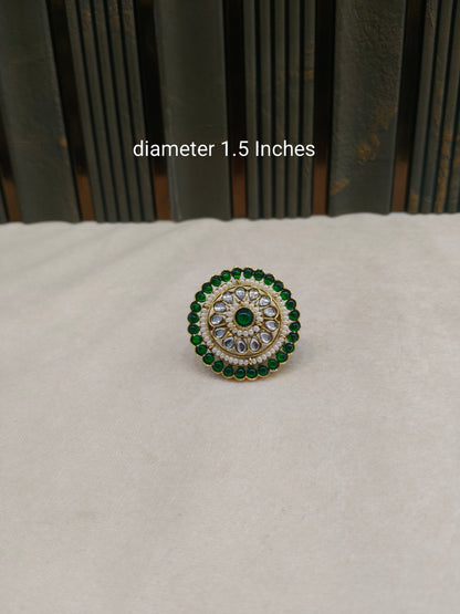 Kundan Adjustable Maira Indian Finger Rings