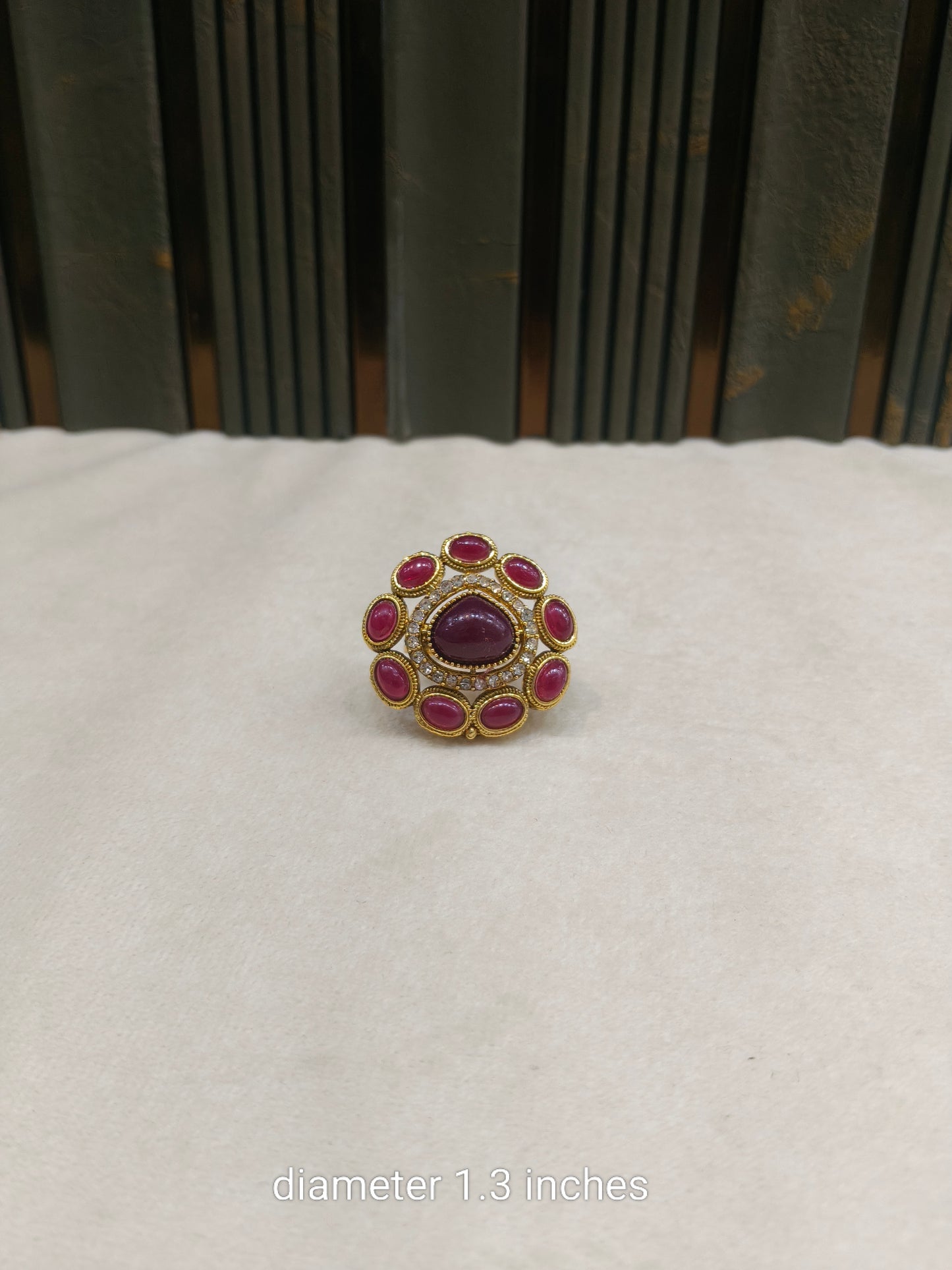 Kundan Adjustable Reeba Indian Finger Rings