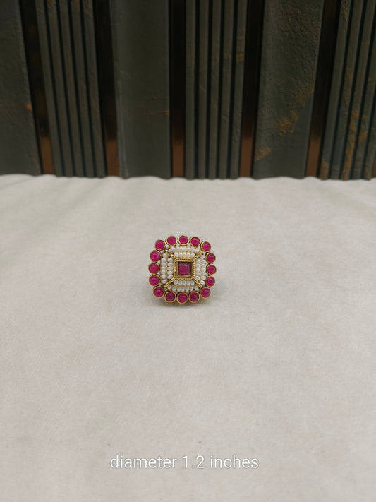 Kundan Adjustable Nigar Indian Finger Rings