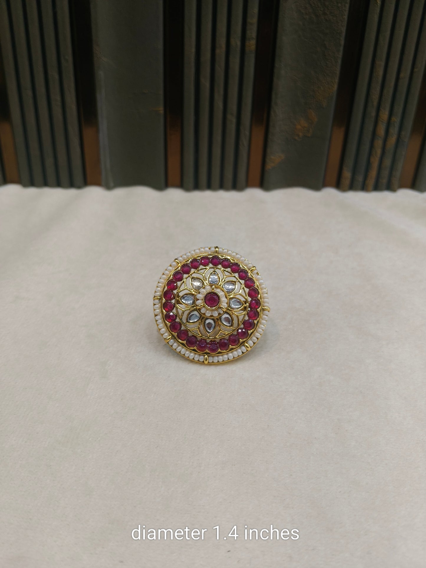 Kundan Adjustable Yasmeen Indian Finger Rings