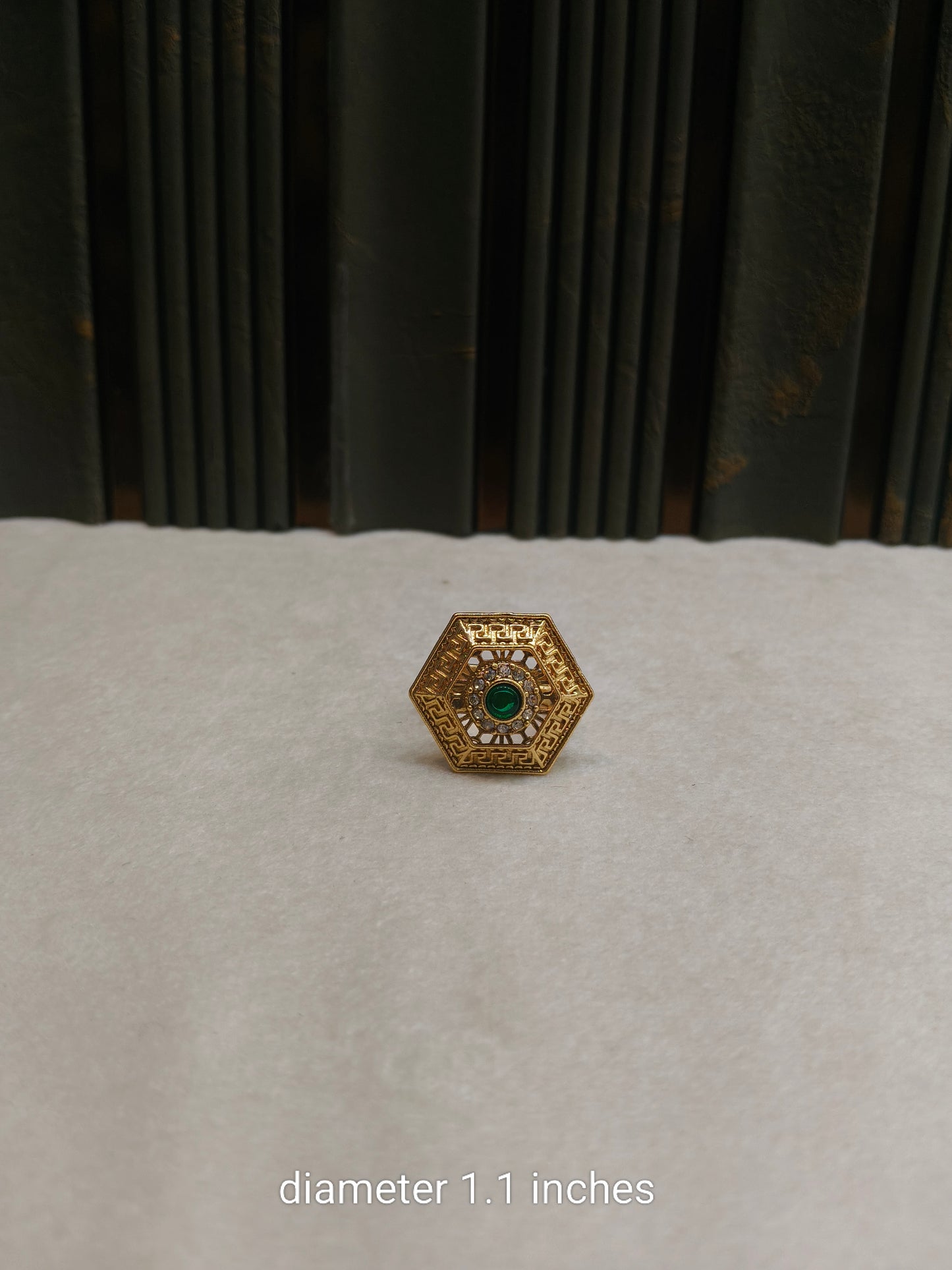 Gold Cocktail Bishou Indian Finger Rings