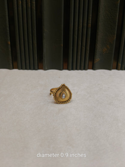 Gold Cocktail Izumi Indian Finger Rings