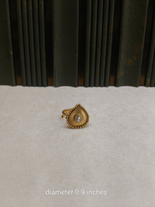 Gold Cocktail Izumi Indian Finger Rings