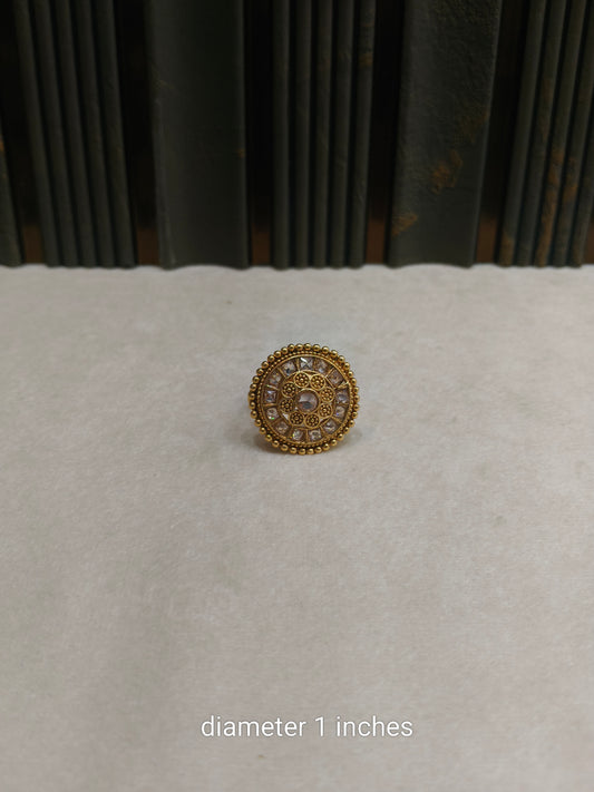 Gold Cocktail Megumi Indian Finger Rings