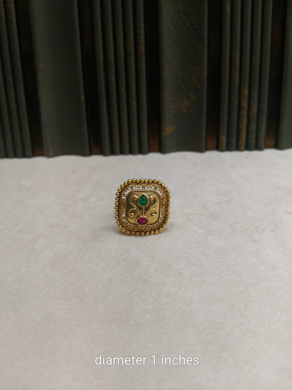 Gold Cocktail Misaki Indian Finger Rings