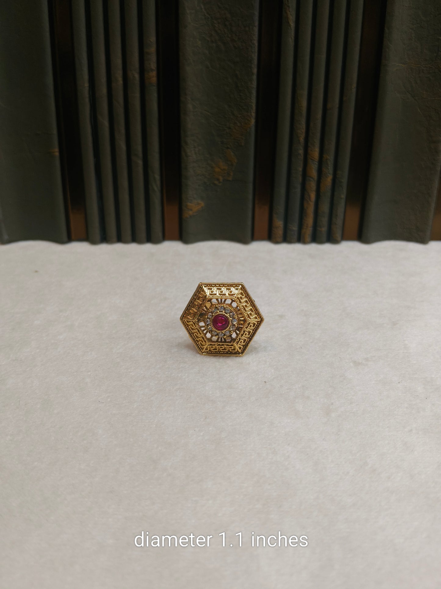 Gold Cocktail Bishou Indian Finger Rings