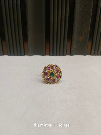 Gold Cocktail Megumi Indian Finger Rings