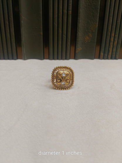 Gold Cocktail Misaki Indian Finger Rings