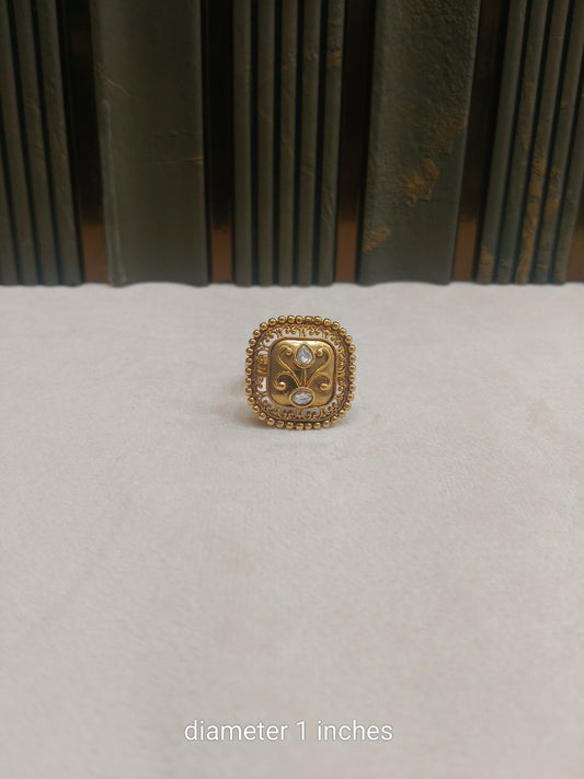 Gold Cocktail Misaki Indian Finger Rings