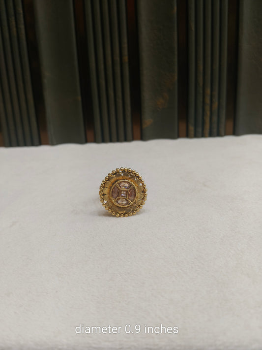 Gold Cocktail Miko Indian Finger Rings