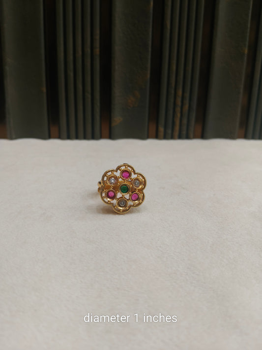 Gold Cocktail Akemi Indian Finger Rings
