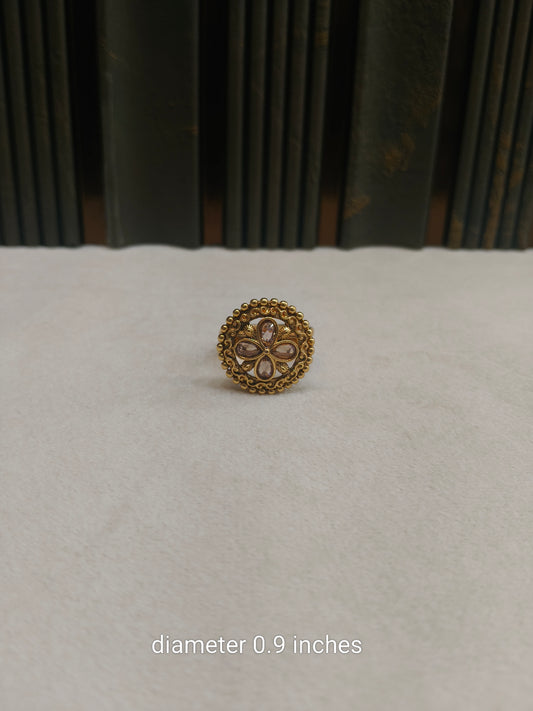Gold Cocktail Misha Indian Finger Rings