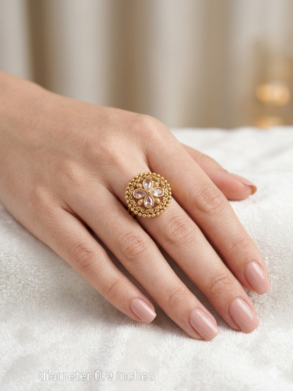 Gold Cocktail Misha Indian Finger Rings