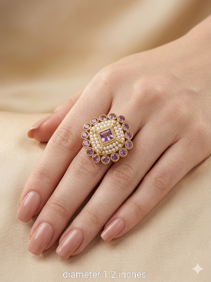Kundan Adjustable Nigar Indian Finger Rings