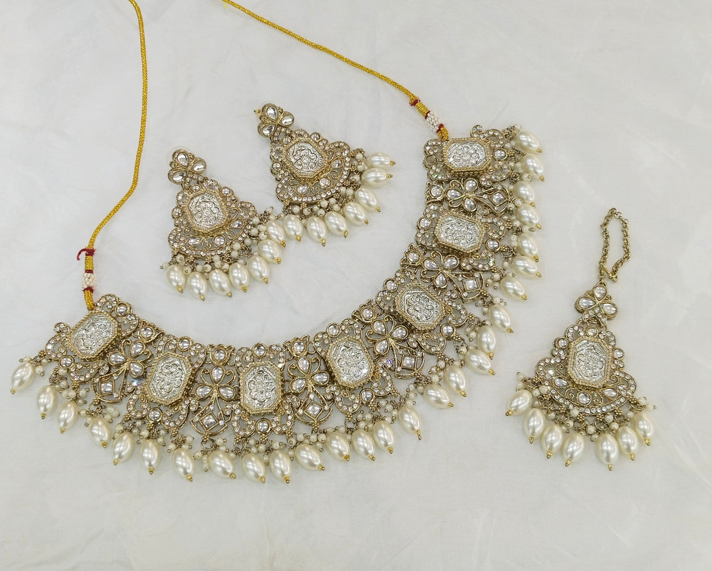 Antique Kundan necklace Set/ kundan Indian jewellery kundan Rony sets