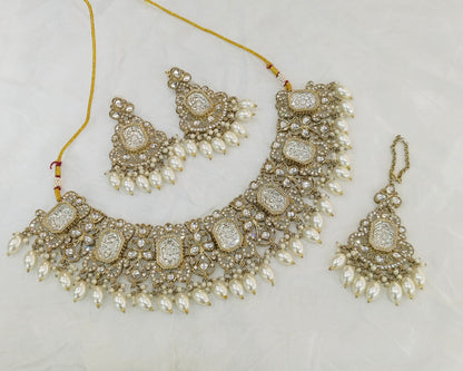 Antique Kundan necklace Set/ kundan Indian jewellery kundan Rony sets