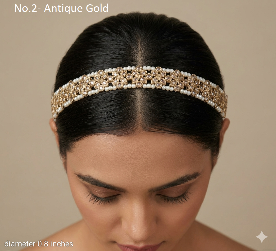 Antique Headpiece Matha Patti sheesh fool Manha Head Jewellery