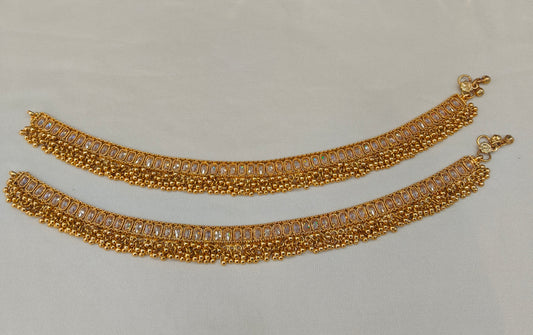 Gold Anklet Jhanjar Payal Heer Indian Jewellery