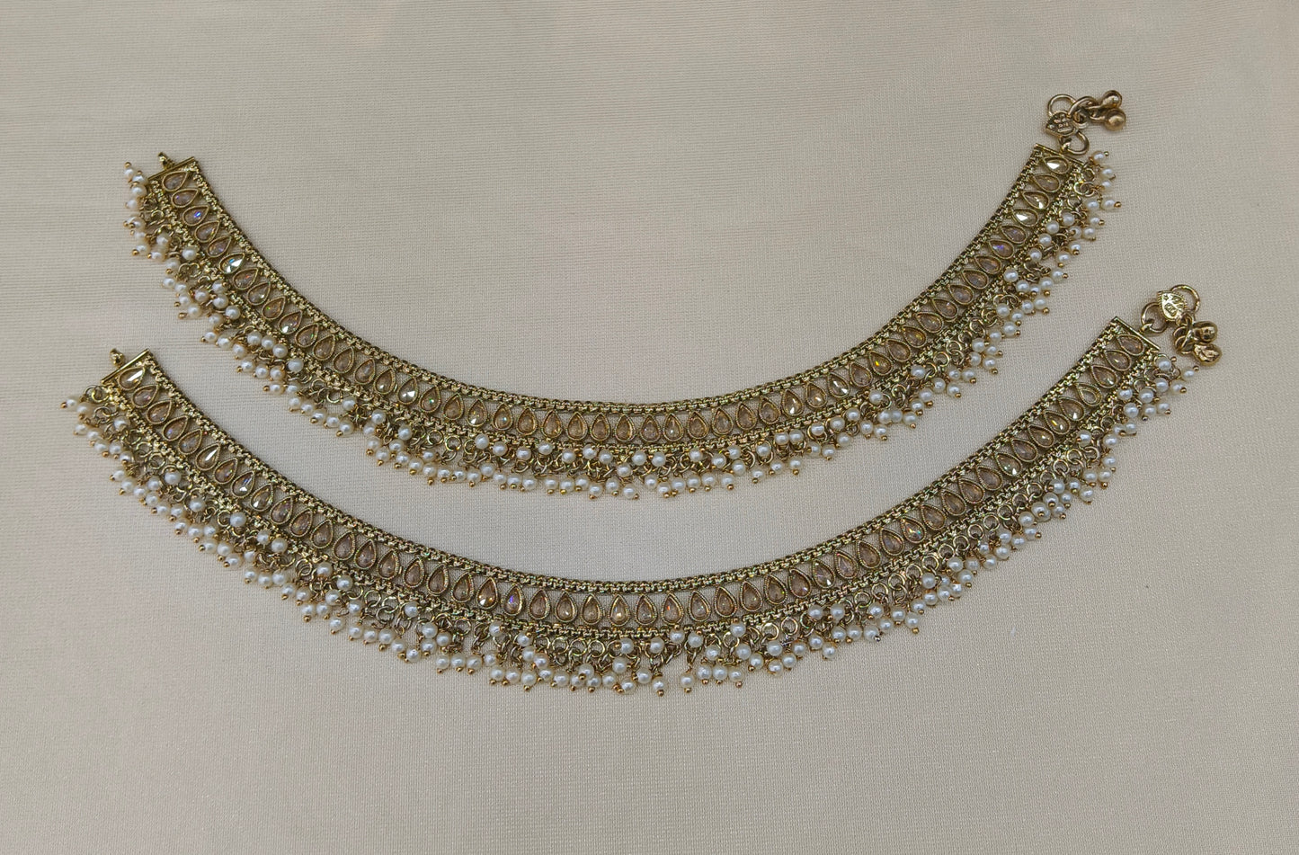 Antique Gold Anklets Jhanjar Payal Heer Indian Jewellery