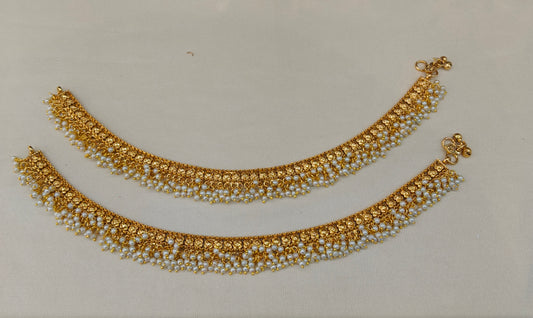 Gold Anklet Jhanjar Payal Heer Indian Jewellery
