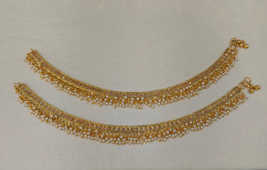 Gold Anklet Jhanjar Payal Heer Indian Jewellery