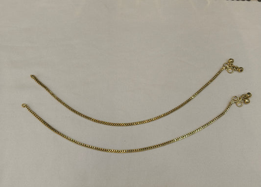 Antique Gold Anklets Jhanjar Payal Heer Indian Jewellery