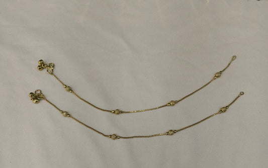 Antique Gold Anklets Jhanjar Payal Heer Indian Jewellery