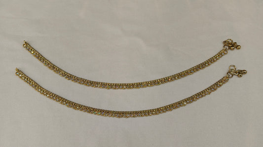 Antique Gold Anklets Jhanjar Payal Heer Indian Jewellery