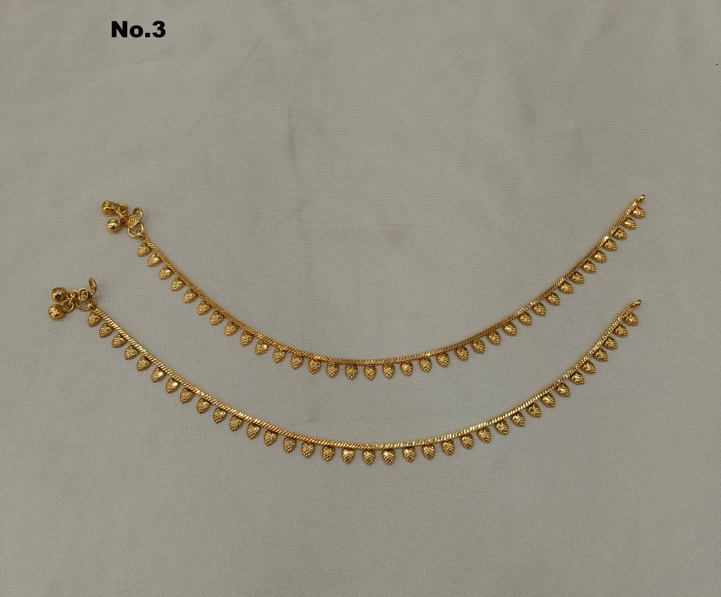Gold Anklets Jhanjar Payal Indian Taran Jewellery  Set