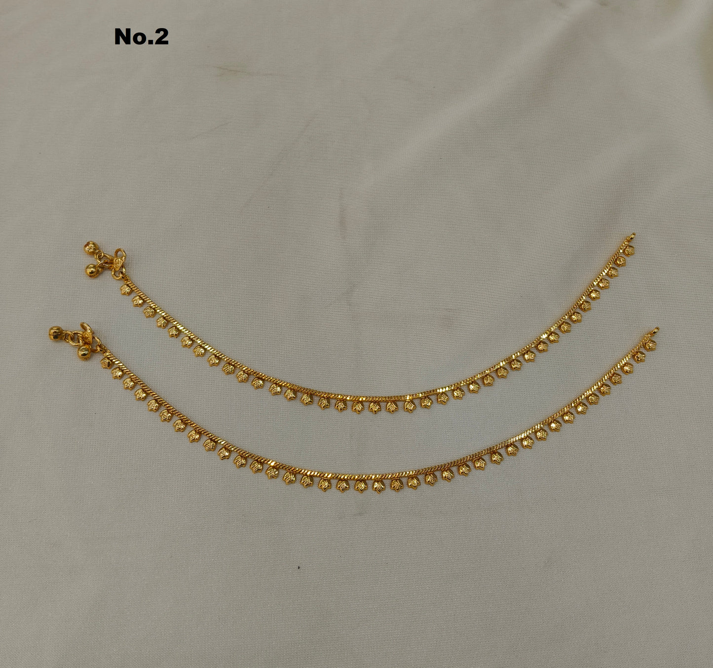 Gold Anklets Jhanjar Payal Indian Taran Jewellery  Set