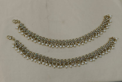 Antique Gold Anklets Jhanjar Payal Heer Indian Jewellery