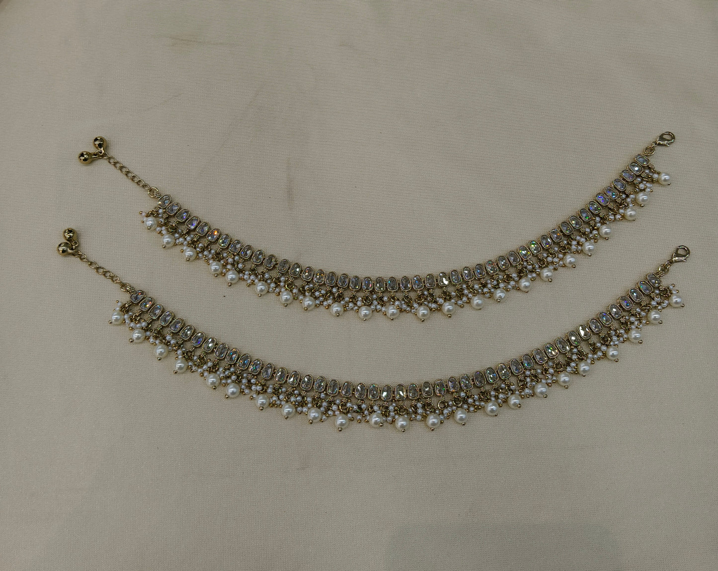 Antique Gold Anklets Jhanjar Payal Heer Indian Jewellery