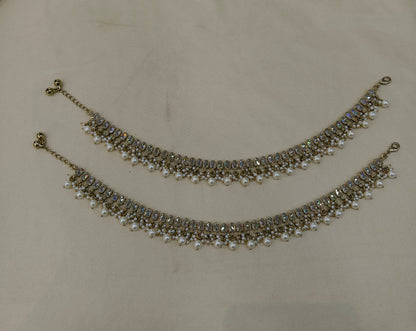 Antique Gold Anklets Jhanjar Payal Heer Indian Jewellery