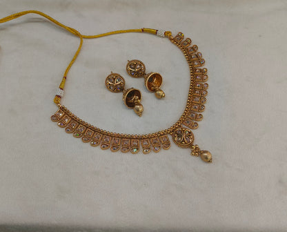 Gold Polki Necklace Jewellery Mansi Set