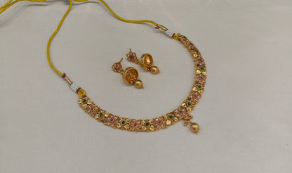 Gold Polki  Necklace Jewellery Juhi Set