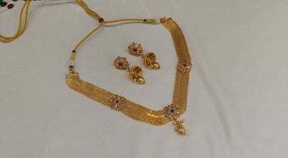 Gold Polki  Necklace Jewellery Juhi Set