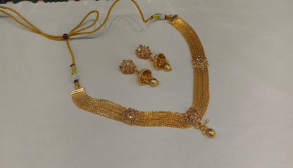 Gold Polki  Necklace Jewellery Juhi Set