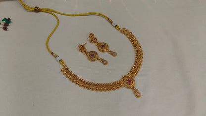 Gold Polki  Necklace Jewellery Juhi Set