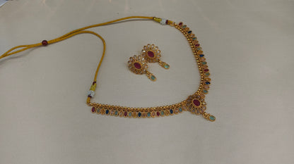 Gold Polki  Necklace Jewellery Juhi Set