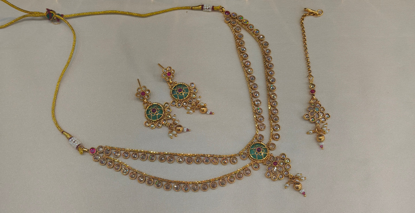 Gold Polki  Necklace Jewellery Juhi Set