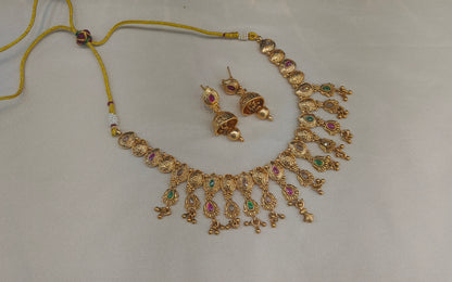 Gold Polki  Necklace Jewellery Juhi Set