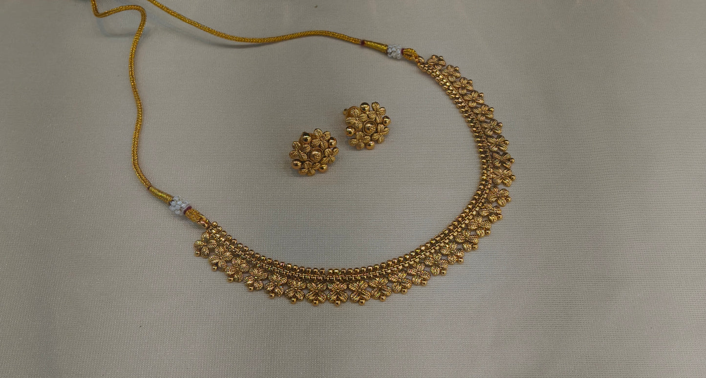 Gold Polki  Necklace Jewellery Juhi Set