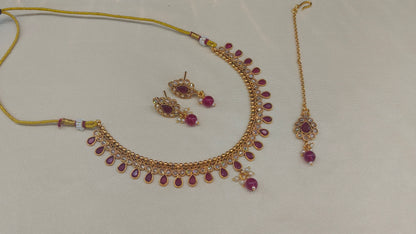 Gold Polki  Necklace Jewellery Juhi Set