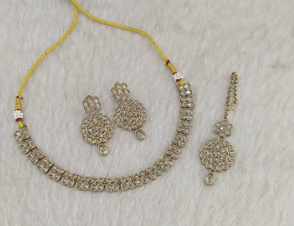 Antique White Necklace Indian Jewelry Jasnir Set