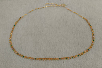 Gold Green Belly chain indian kamarbelt Prachi saree chain