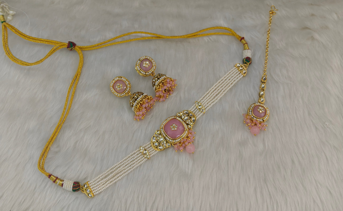 Pink Kundan Choker Indian jewellery Asma  sets