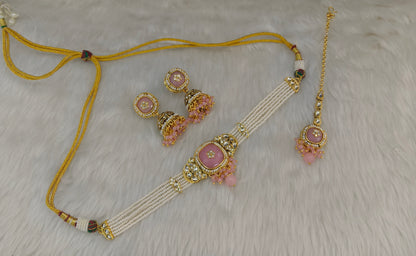 Pink Kundan Choker Indian jewellery Asma  sets